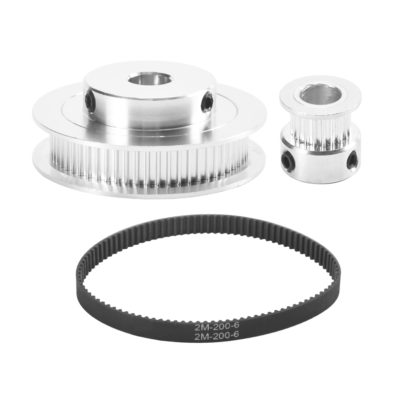 (C G K 2Gt Synchronous Wheel 1:3 Reduction Transmission Pulley Pulley Model Mechanical Belt for 3D Printer - 200X8X8Mm