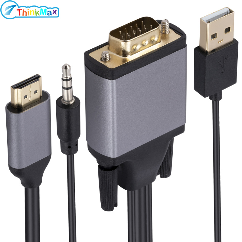 พอร์ตมัลติมีเดียเอชดีไปยัง VGA 1080P HD-15ตัวผู้สายอะแดปเตอร์สายตัวแปลงวิดีโอสำหรับเครื่องฉาย DVD (6ฟุต/1.8เมตร) ราคา 116 บาท*ส่งฟรี