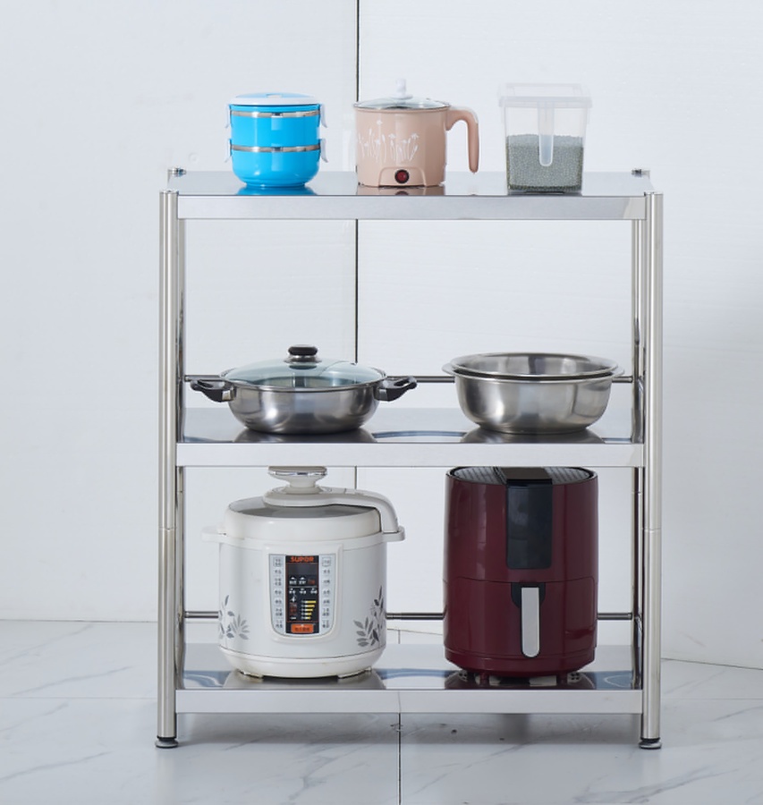 Meymey_Mall SANE ชั้นวางของอเนกประสงค์สเตนเลส 3 ชั้น 40x80x90 ซม. FORTUNA ถูกจริง ราคา 2,388 บาท*ส่งฟรี