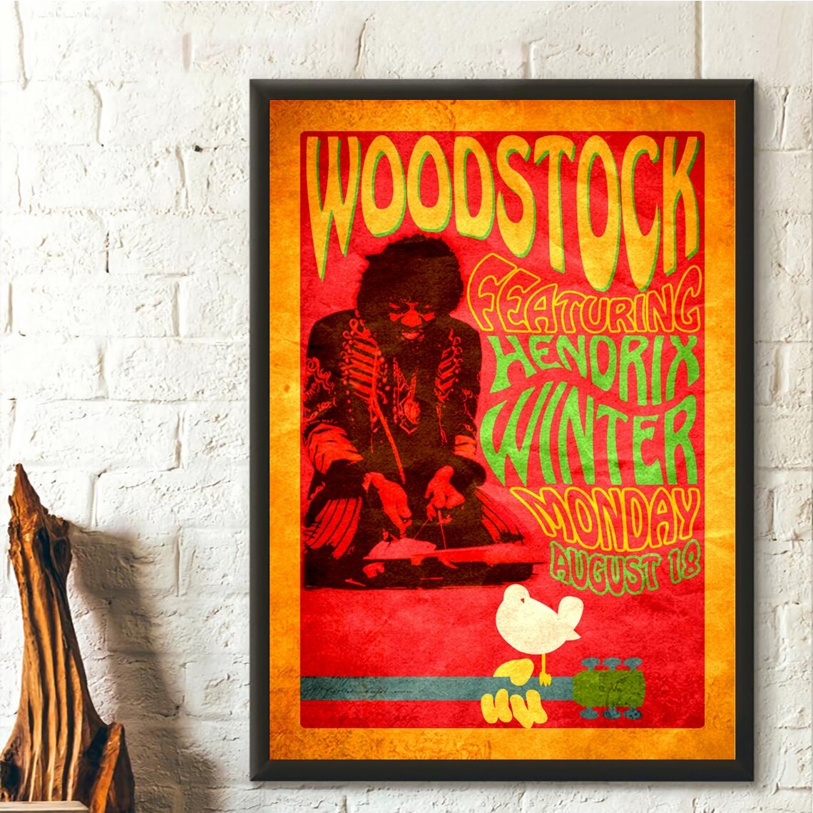 jimi hendrix woodstock poster