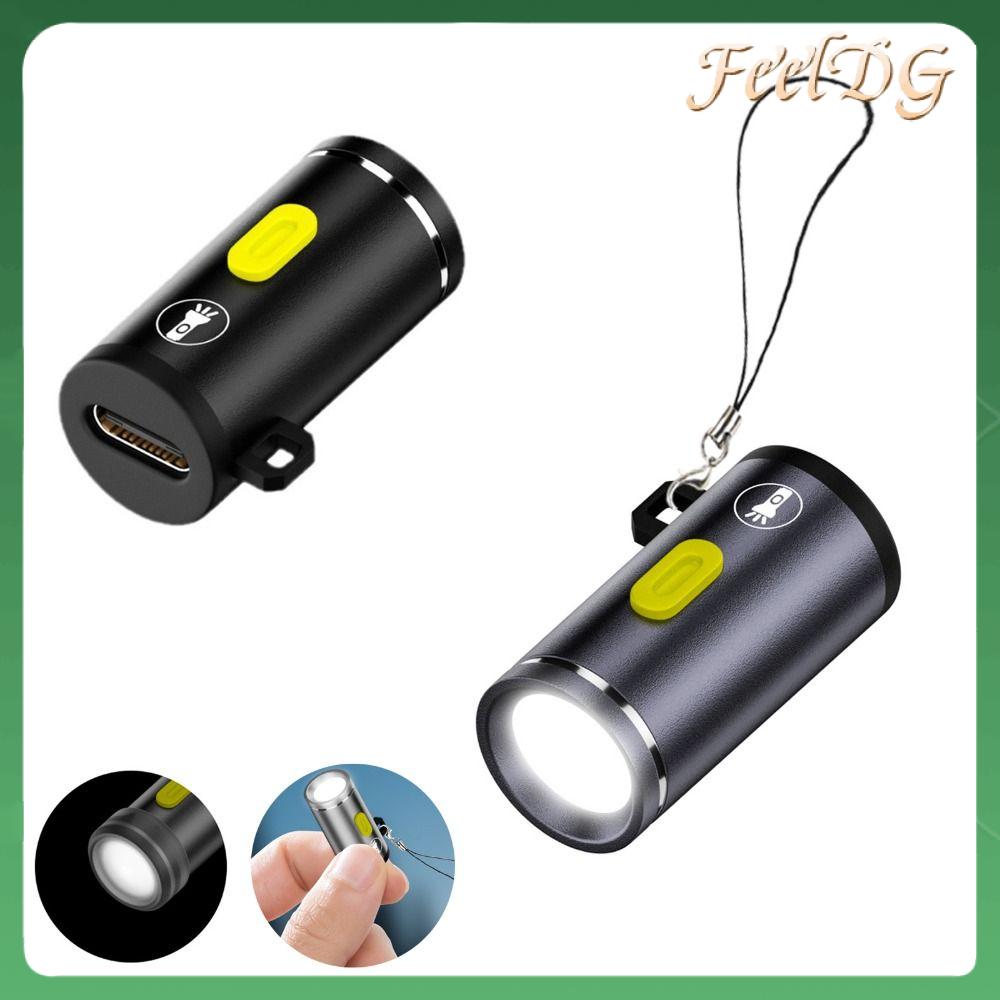 FEELDG Type-C Đèn pin mini 230 Lumens cao Có dây buộc Đèn pin bỏ túi  Cắm Trại Đèn khẩn cấp Chiếu sáng ngoài trời