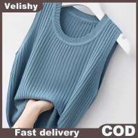 Velishy 2025 Mùa Hè Mới Thời Trang Dệt Kim Áo Ghi Lê O-Cổ Không Tay Giản Dị Mỏng Áo Không Tay Áo Phụ Nữ Áo Sơ Mi