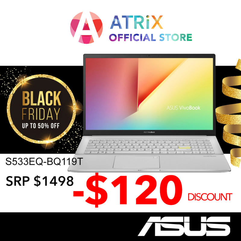 【intel 11th Gen】ASUS 2020 VivoBook S15 S533EQ | 15.6“ FHD IPS 100% sRGB | Intel i7-1165G7 | 16GB RAM | MX350 Graphics | Win10 Home | 2Yrs ASUS Warranty | S533EQ-BQ119T