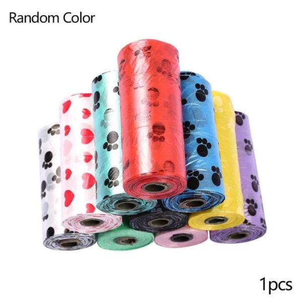 Pet Supply Random Colors Printed Pet Garbage Bags Environmentally Cleaning Outdoor Friendly Up P3G1 P1J6