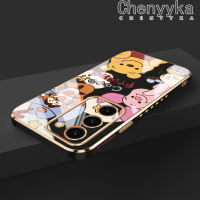เคสปลอกสำหรับ Samsung Galaxy A14 5G M14 5G A34 5G A54 5G เคส5G ลายการ์ตูนวินนี่ช้อนส้อมมีดหมีพูห์ดีไซน์ใหม่ด้านข้างเคสโทรศัพท์ซิลิโคนฝาปิดเลนส์กล้องเต็มรูปแบบปกป้องกล่องกันกระแทก Softcase