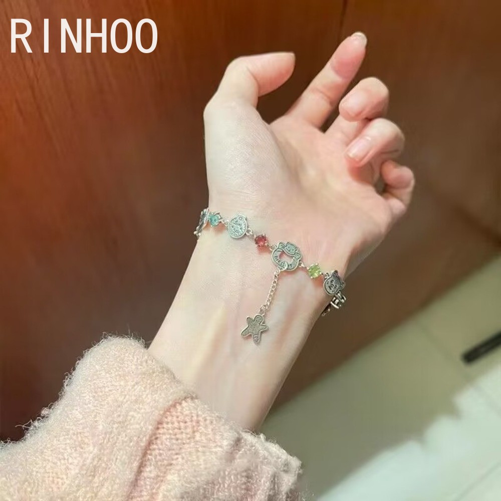 RINHOO Gingerbread Male Bear Female Bracelet Adjustable Trendy Anime Small New Design High-end Cute Cartoon Schoolgirl Bracelet ราคา 8 บาท*ส่งฟรี