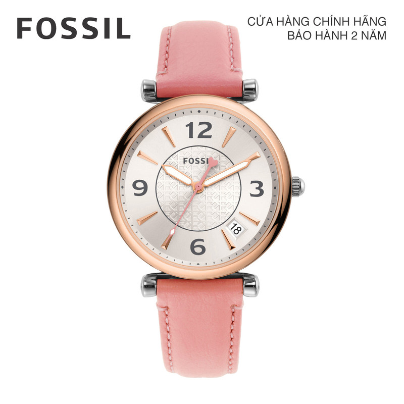 MUA 1 TẶNG 1 Đồng hồ nữ Fossil Carlie ES5160 dây da- màu hồng