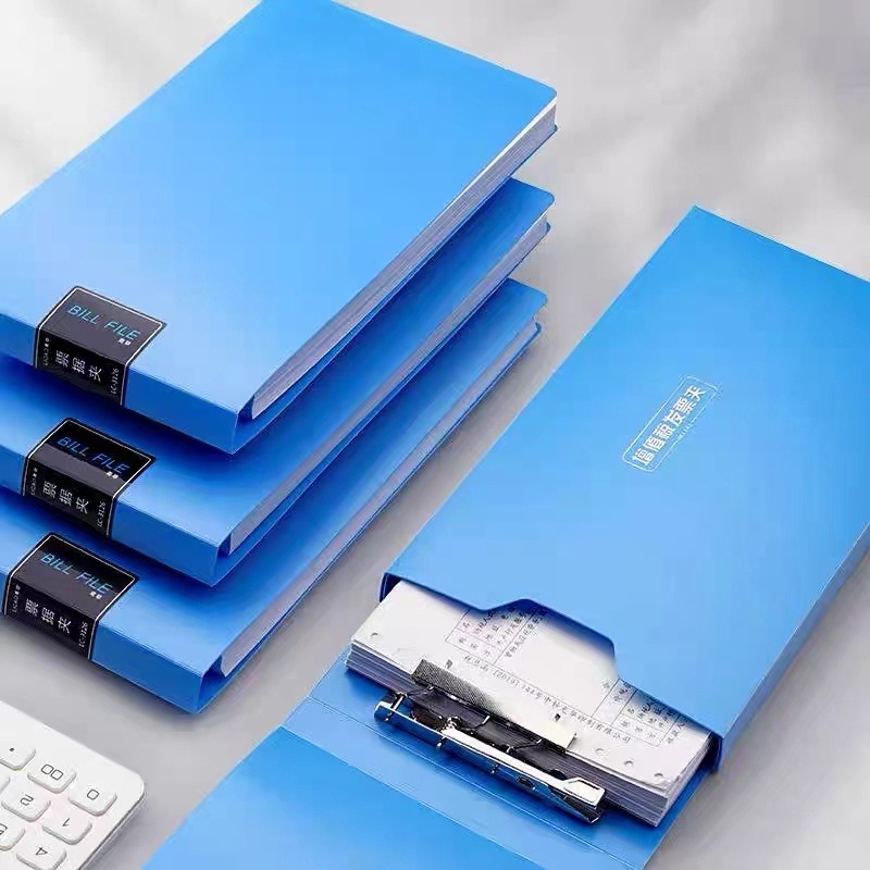 【TheCoachesJournal】Portable Invoice Receipt Bill Holder Receipt Storage Folder Check Folder For Finance Supplies