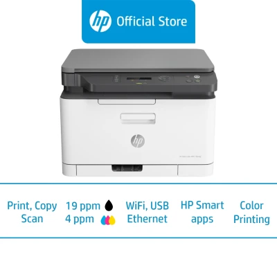 HP Color Laser MFP 178nw Wireless Printer / Print, Copy, Scan / Flatbed / One Year Warranty