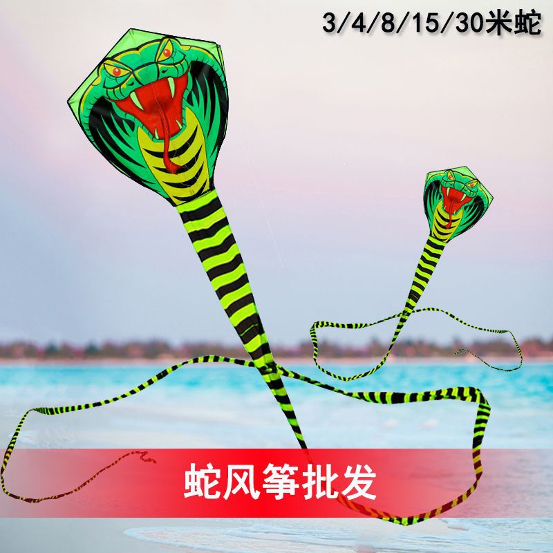 Kites Weifang Kite 8m, 15m, 30m, Blue Snake Eyed Snake, Mamba Snake