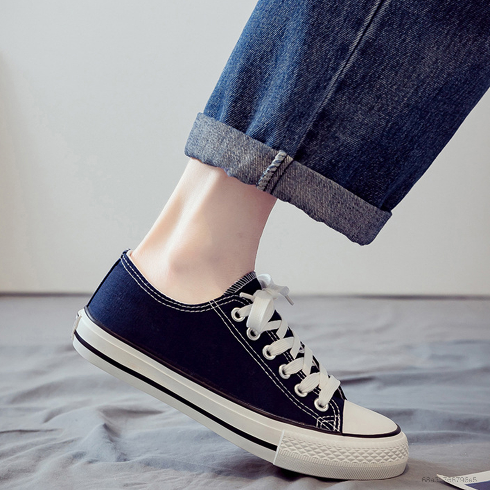 Giày thể thao vải unisex unisex toe toe sneaker nhẹ phù hợp với quà tặng cho bạn trai raer-vn - 2