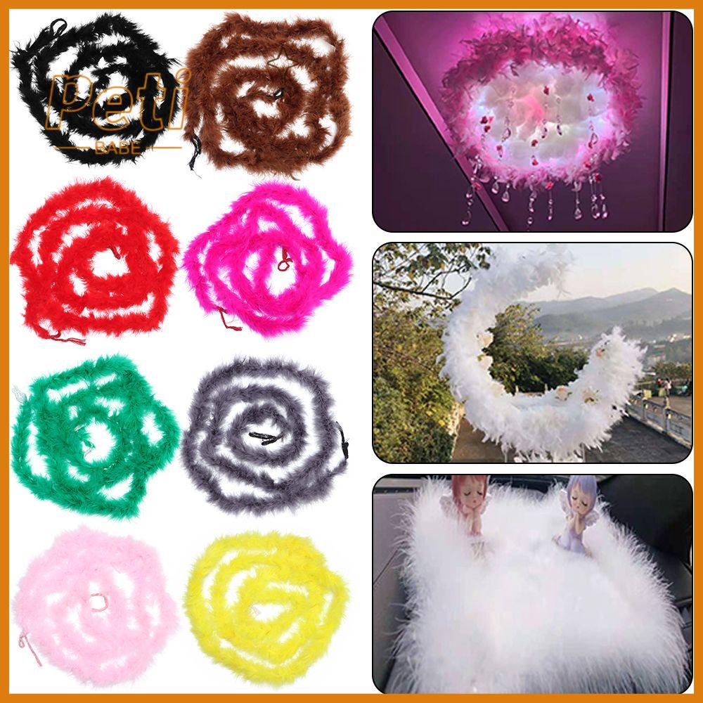 PETIBABE Thủ công tự làm Váy lạ mắt Đồ cưới Fluffy Cosplay Trang trí tiệc Vải may mặc Lông vũ Phụ kiện Grament Dải boa lông
