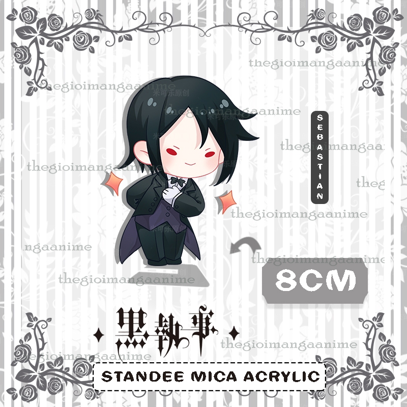 Mô hình standee HẮC QUẢN GIA ver MẮT NHỎ tượng acrylic game mica chibi trang trí làm quà tặng