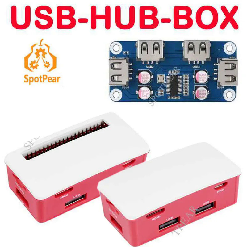 Raspberry pi zero series usb hub hat usb hub hộp 4x usb 2.0 cổng