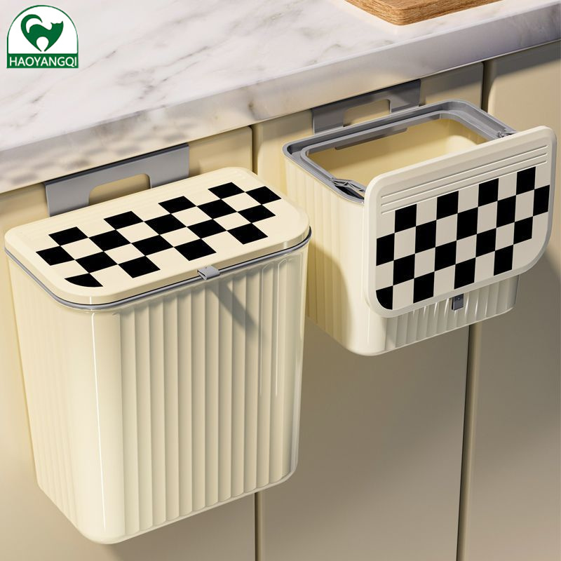Rác nhà bếp Có Thể Hộ Gia Đình Treo Lưu Trữ Thùng gắn tường phòng tắm giỏ đựng giấy Nhà Vệ Sinh Với Nắp Miễn Phí Đấm Bin