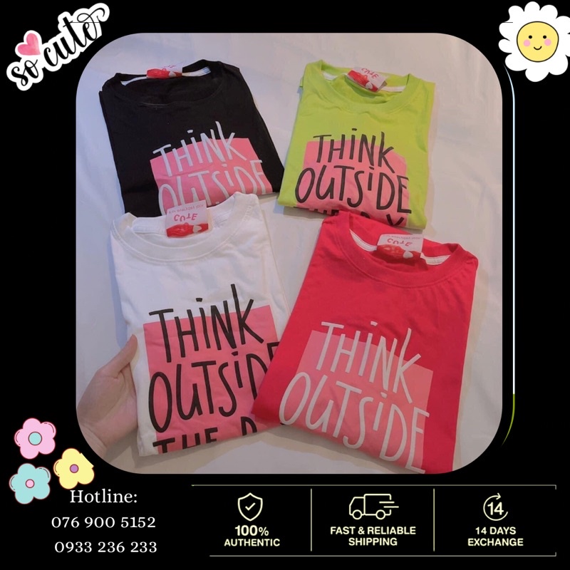 ❤️ 𝙎𝙊 𝘾𝙐𝙏𝙀❤️áo thun hãng socute thái lan form oversize - chữ think - 75kg vừa