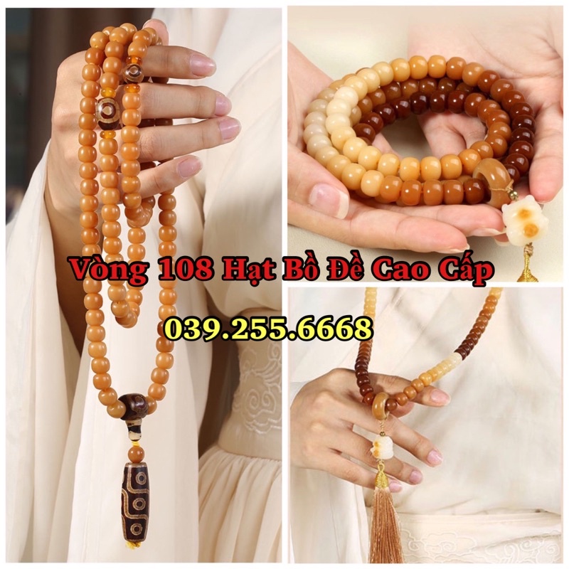 Vòng tay 108 hạt bồ đề niệm phật - Tặng kèm hộp đựng cao cấp
