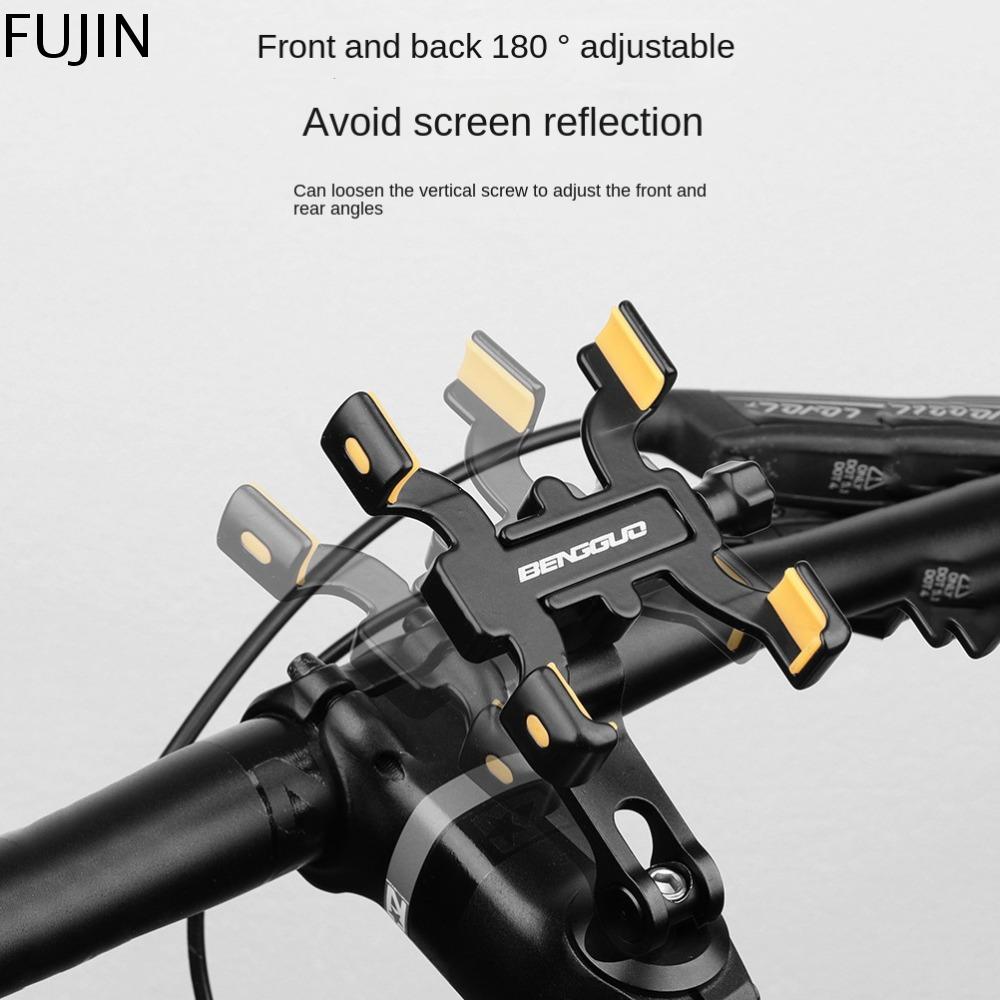 FUJIN Xoay 360 độ Giá đỡ điện thoại xoay 360 cho xe đạp Có thể điều chỉnh Hợp kim nhôm Giá đỡ điện thoại di động cho xe đạp Giá đỡ cơ xe đạp Sáng Tạo Giá đỡ điện thoại di động xe đạp Giá đỡ xe đạp