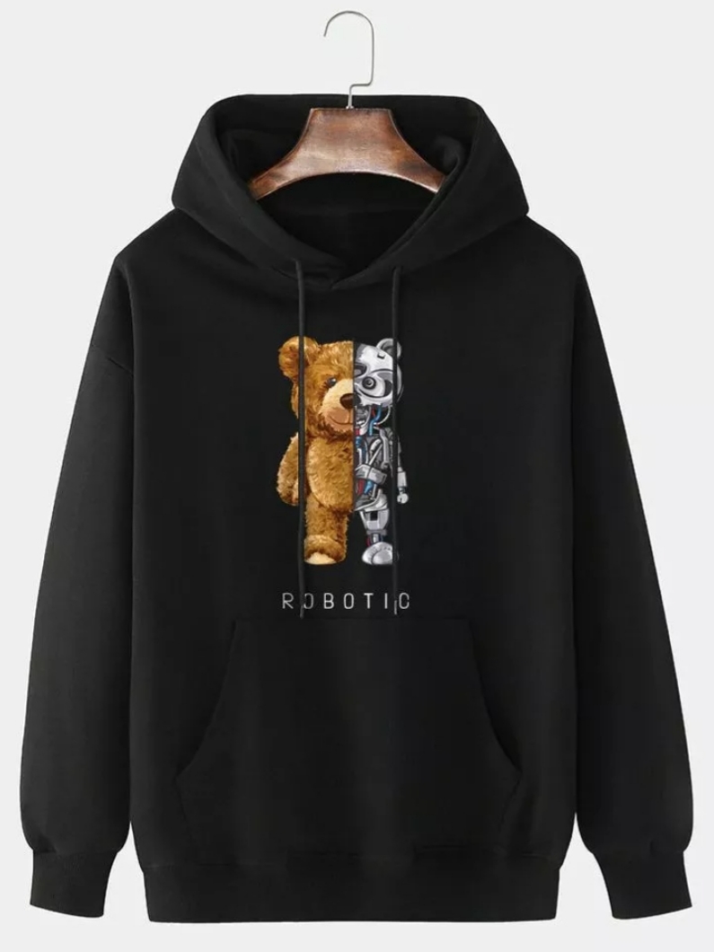 off white teddy bear hoodie