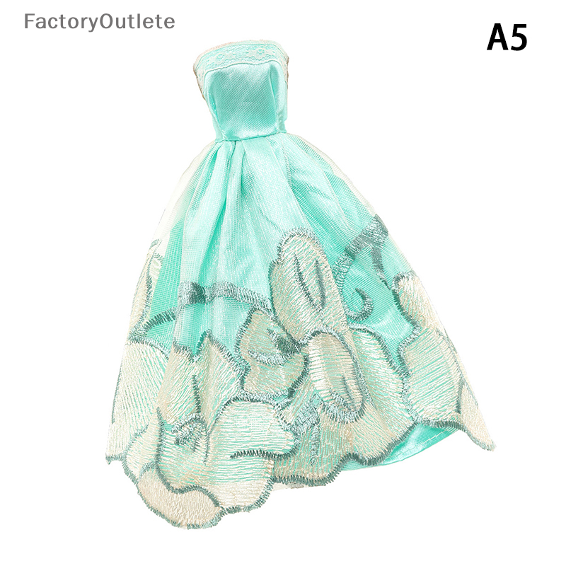 FactoryOutlete 1PC 30cm doll dress half pack lace big dress wedding dress