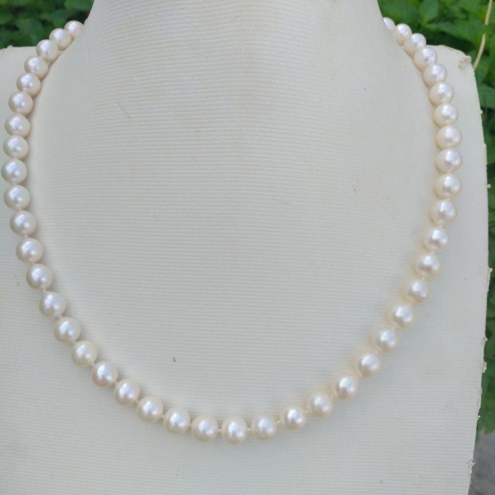 Excellent 6-7mm South Sea Real Natural White Pearl Necklace 18in Dainty AAA+ Round 14K Gold Filled Nice Look - ยี่ห้อ Uenjoyment ราคา 3,255 บาท*ส่งฟรี