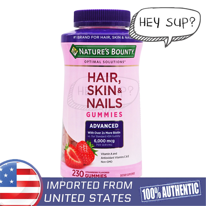 Nature's Bounty Hair, Skin and Nails 230 เยลลี่บำรุงเล็บ ผิว เส้นผม ราคา 1,200 บาท*ส่งฟรี