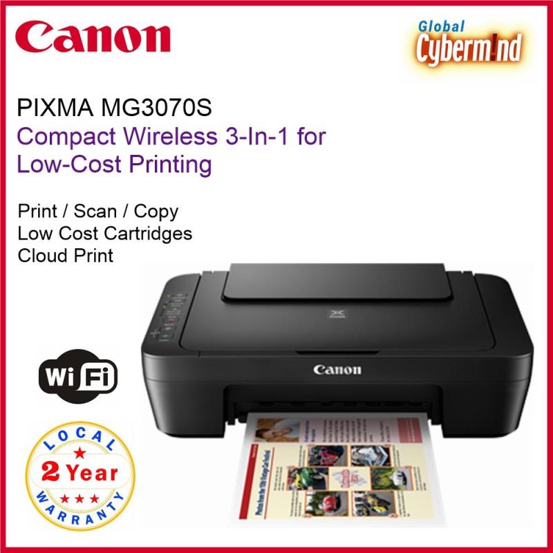 Canon PIXMA MG3070S Compact WiFi 3-In-1 for Low Cost Printing Singapore
