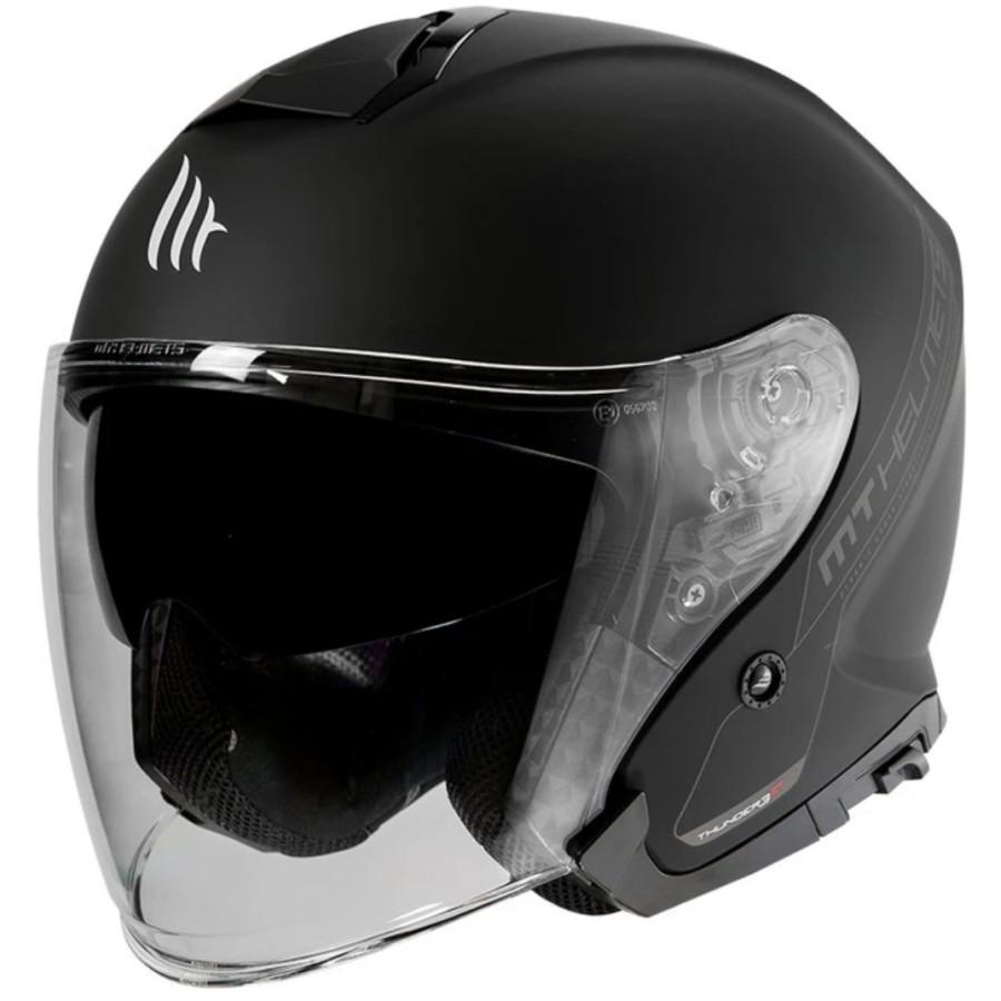 MT HELMETS THUNDER 3 SV SOLID A1 MATT BLACK | HELMET HALF FACE Harga 2,420,000 rupiah*Gratis Ongkir