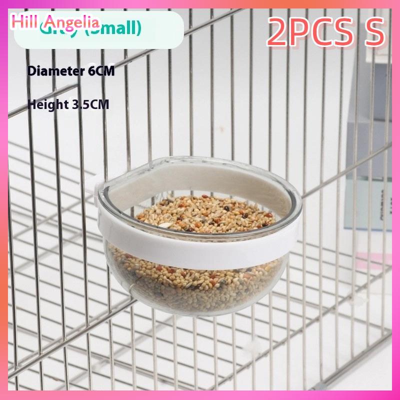 [Hill Angelia] Bird Feeding Bowl Detachable Transparent Bowl Plastic Food Cup For Cage Convenient Hanging Seed Water Feeder For Parrots - 9