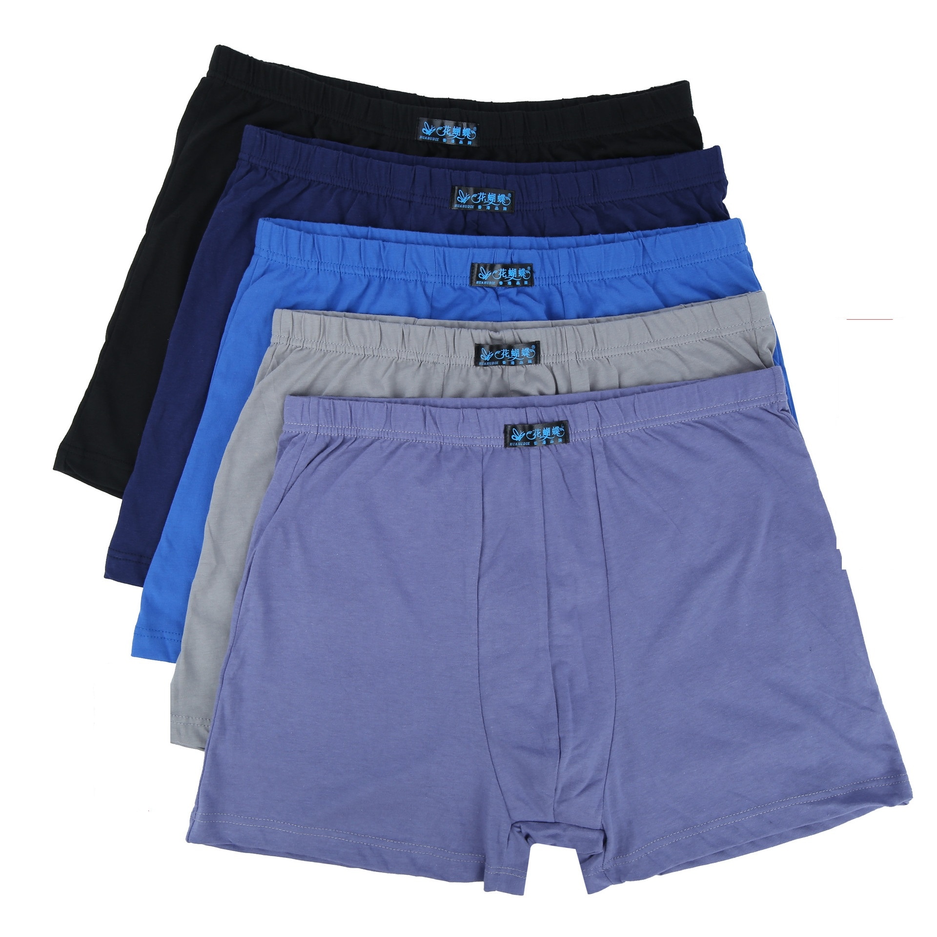 100% cotton 4Pcs Men s Boxer Pantie Lot Underpant Loose Large Short Cotton