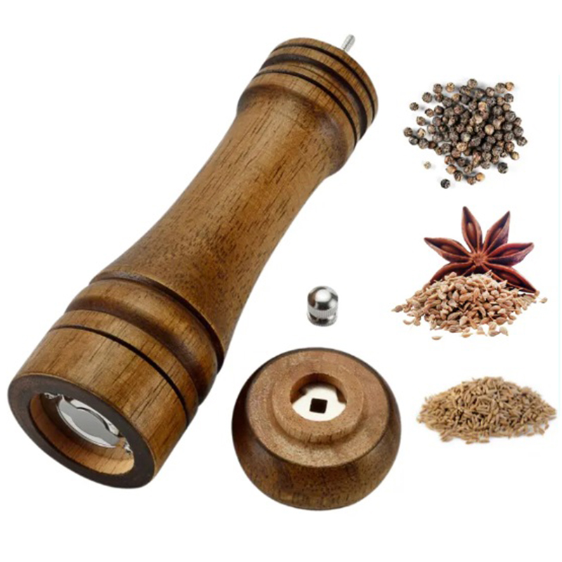 Dụng cụ xay tiêu bằng gỗ, cối xay tiêu bằng gỗ, dụng cụ xay tiêu bằng tay pepper grinder 14cm