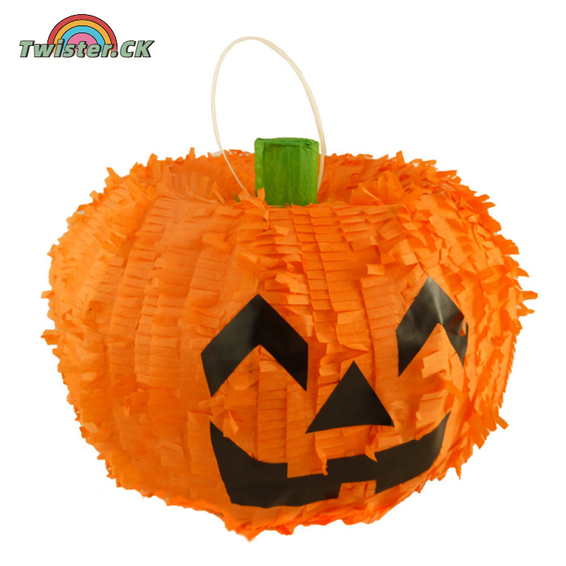 Twister.CK trẻ em Halloween Pinata đồ chơi tương tác 3D bí ngô Pinata đồ trang trí treo trong bữa tiệc đạo cụ cho nam nữ