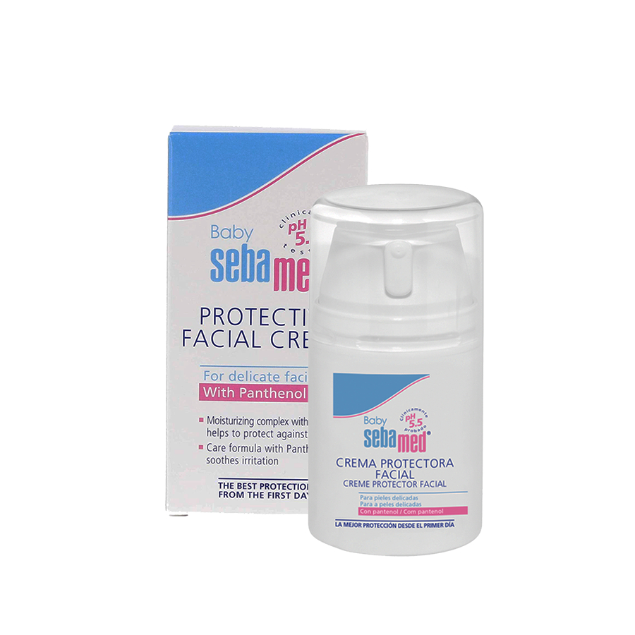 Kem bảo vệ da hỗ trợ làm giảm ngứa, chàm sữa cho bé Sebamed pH5.5 Baby Protective Facial Cream 50ml - CHÂT LƯỢNG HÀNG ĐẦU, SẢN PHẨM ĐẠT CHUẨN ĐƯỢC KHÁCH HÀNG ĐÁNH GIÁ CAO, ƯA CHUỘNG TRÊN THỊ TRƯỜNG MỜI KHÁCH YÊU TRẢI NGHIỆM