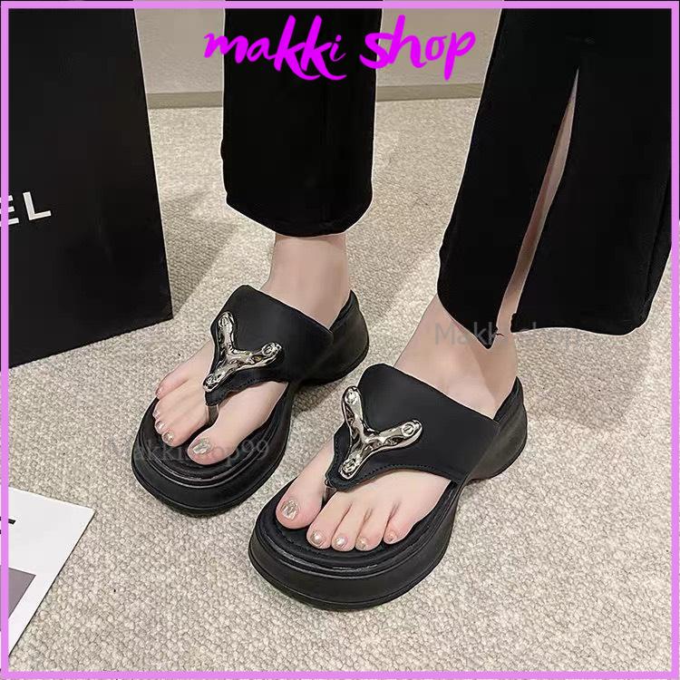 Dép tông nữ đế cao 6cm chữ Y thời trang mới