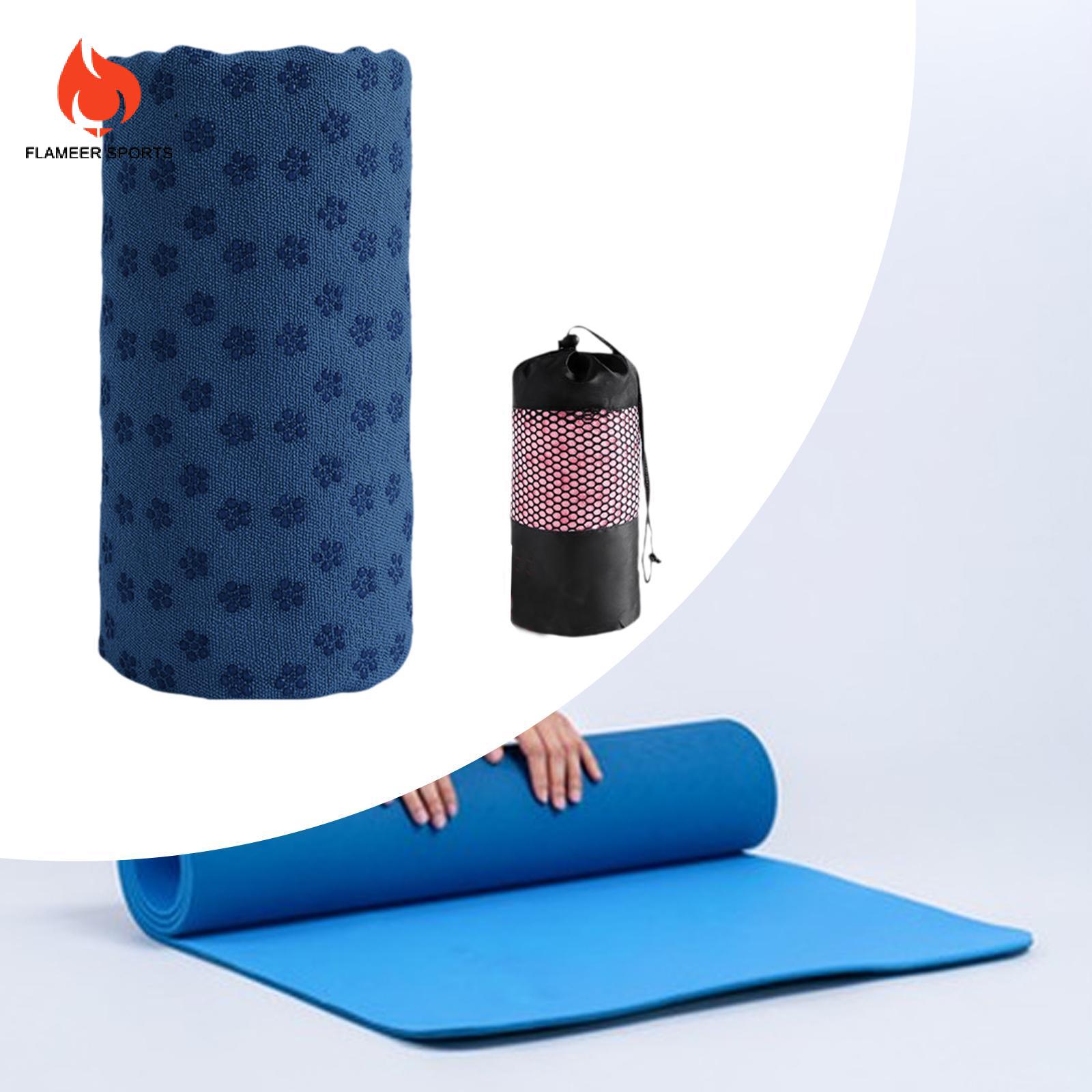Flameer nóng thảm yoga sợi nhỏ khăn lau mồ hôi 183x62cm cho người đam mê Yoga nhanh chóng làm khô nhỏ gọn máy có thể giặt đa năng có thể gập lại