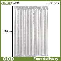 🔥🔥🔥JINHF 500Pcs DIY Nhựa rơm dùng một lần ngắn trong suốt nhọn đầu mỏng uống rơm hàng hóa phụ kiện nhà bếpDisposable Plastic Straws