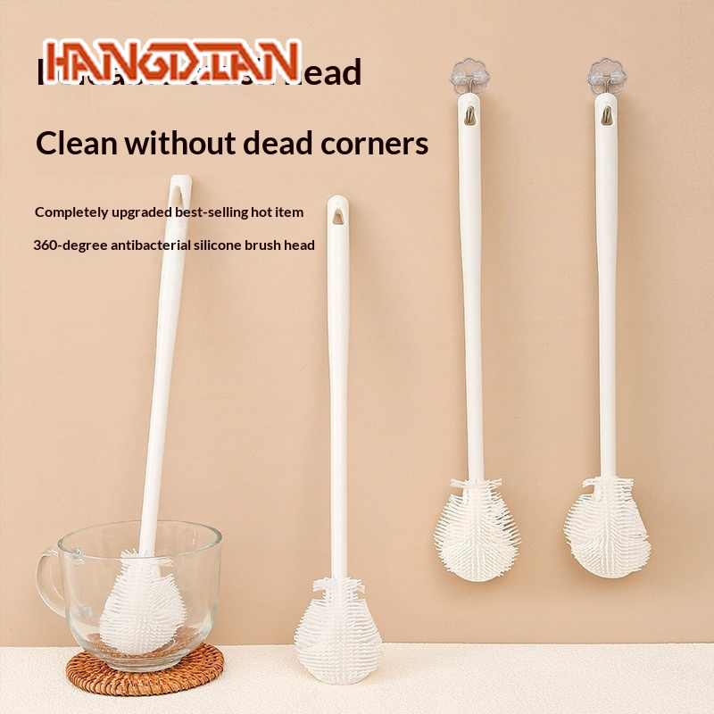 HANGDIAN Long Handle Cup Brush Removable Cleaning Long Handle Small Brush Water Cup Cytoderm Breaking Machine Cleaning Gap Brushes Glass Household ราคา 26 บาท*ส่งฟรี