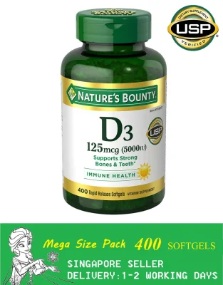 Nature's Bounty Vitamin D3 125 mcg, 400 Softgels/Exp: 06/2024