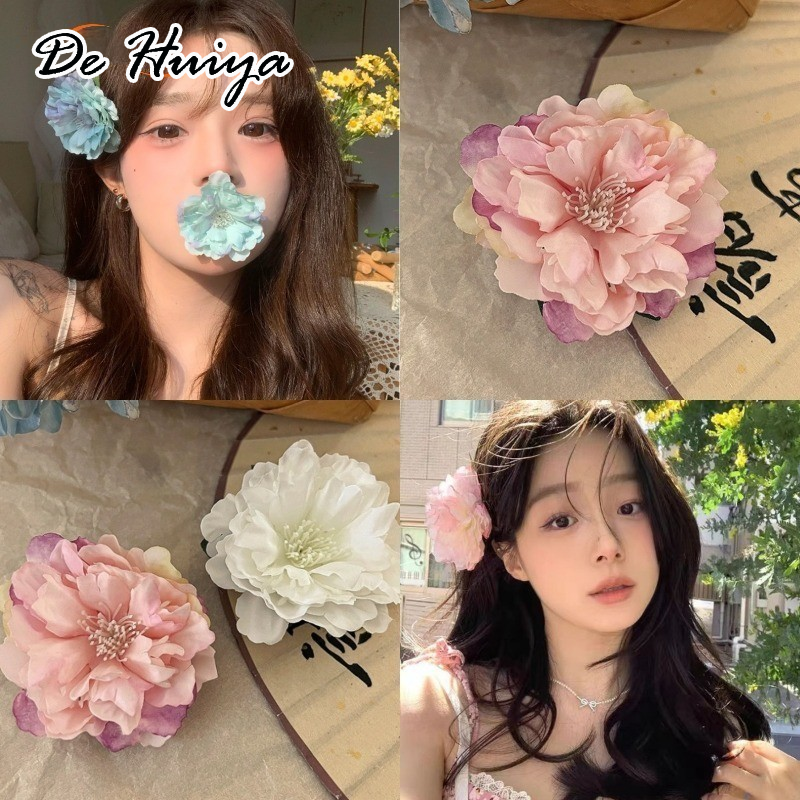 DEHUIYA 1สไตล์ฝรั่งเศสคอมพิวเตอร์ E legance Camellia กิ๊บหวานสาวที่เรียบง่ายผมดอกไม้วินเทจกิ๊บอุปกรณ์ผม ราคา 13 บาท*ส่งฟรี