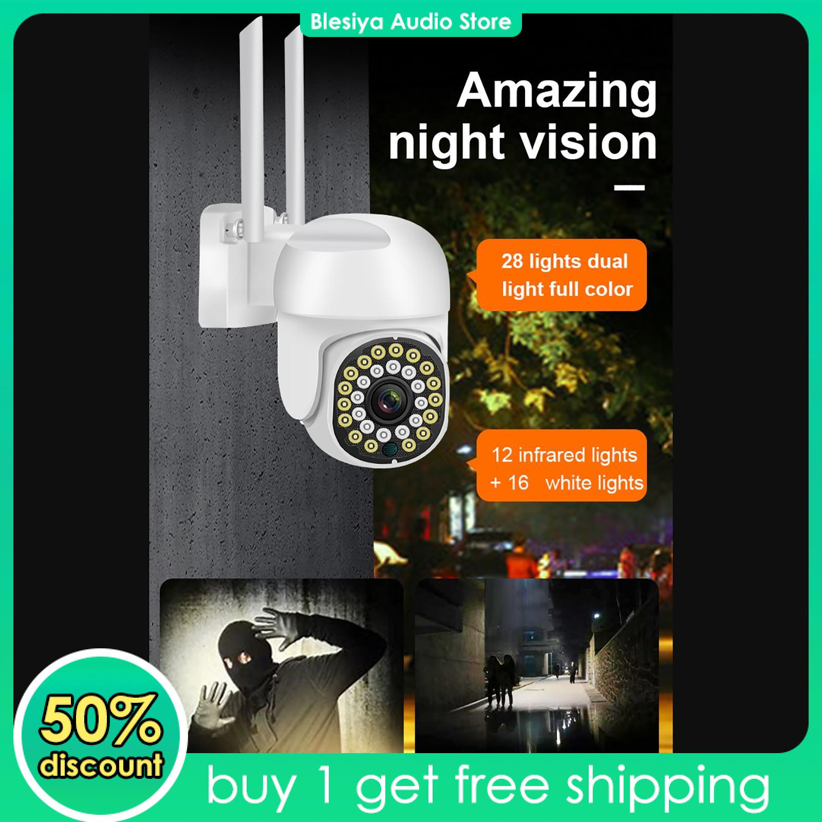 Blesiya WiFi IP Camera Weatherproof App Remote Control Video Surveillance IR Ptz 2-Way Talk Motion Detection Wireless for Indoor Home