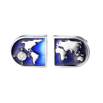 Yoursfs Men's Gold Plated Map Fashion Cufflinks Anniversary Christmas Birthday Gift