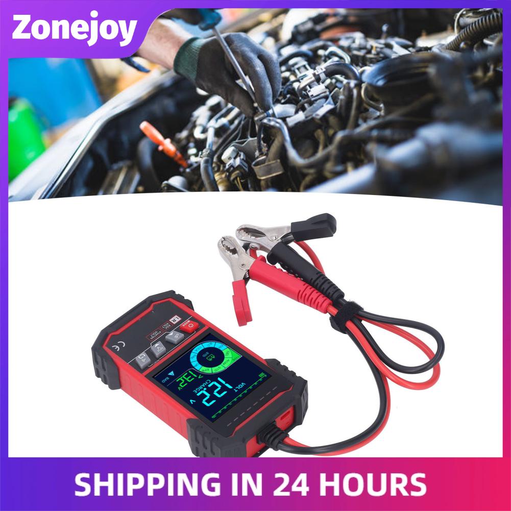 Zonejoy Máy phân tích kiểm tra ắc quy tự động 12V 24V 100‑1999CCA Lý tưởng cho ô tô xe tải Hàng hải Phân tích sức khỏe AH Điện áp công suất Giá 662,000 Đồng*Miễn phí vận chuyển