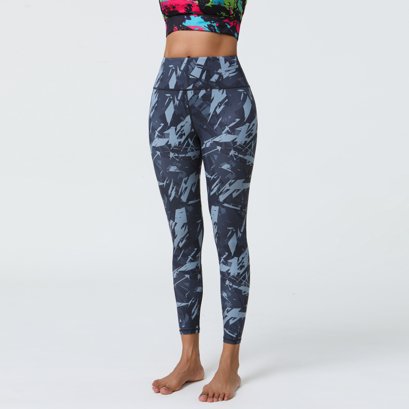 Women's High Waisted Yoga Pants Print Tummy Control Stretch Fitness Leggings Breathable Booty Lift Workout Gym Sports Leggings - 5