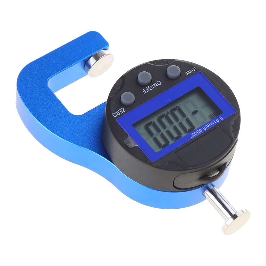 0-8mm/0.3 ''LCD quay số kỹ thuật số đo độ dày tỷ lệ phần trăm Máy đo độ dày vi kế điện tử 0.01mm/0.0005'' độ phân giải