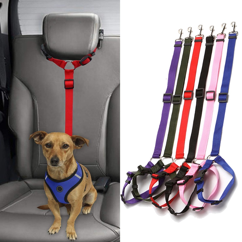 《Yogurt hairpin》❍℡■ Universal Cat Dog Safety Car Seat Belt Adjustable Pet Seat-belt Travel Short Leash Lead for Small Medium Large Dogs StuffToysToysHair AccessoriesHair AccessoriesToysHats