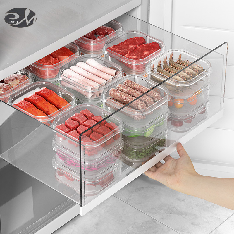 Refrigerator frozen meat compartment box, frozen storage box, special preservation box for frozen meat, kitchen food storage and packaging box ราคา 35 บาท*ส่งฟรี