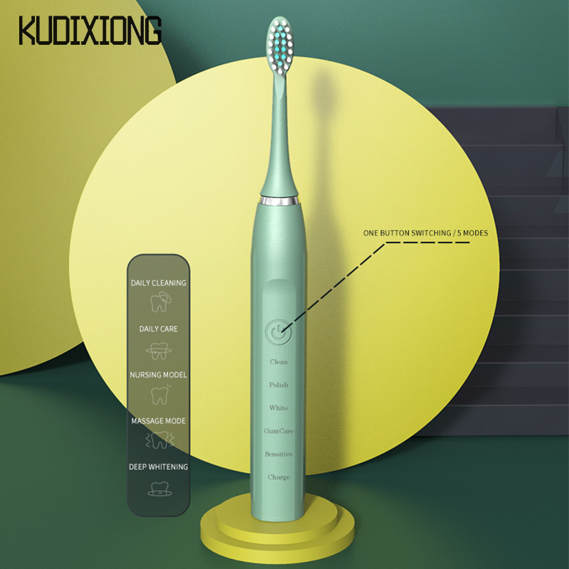 KUDIXIONG Home rechargeable smart toothbrush head electric tooth rinser