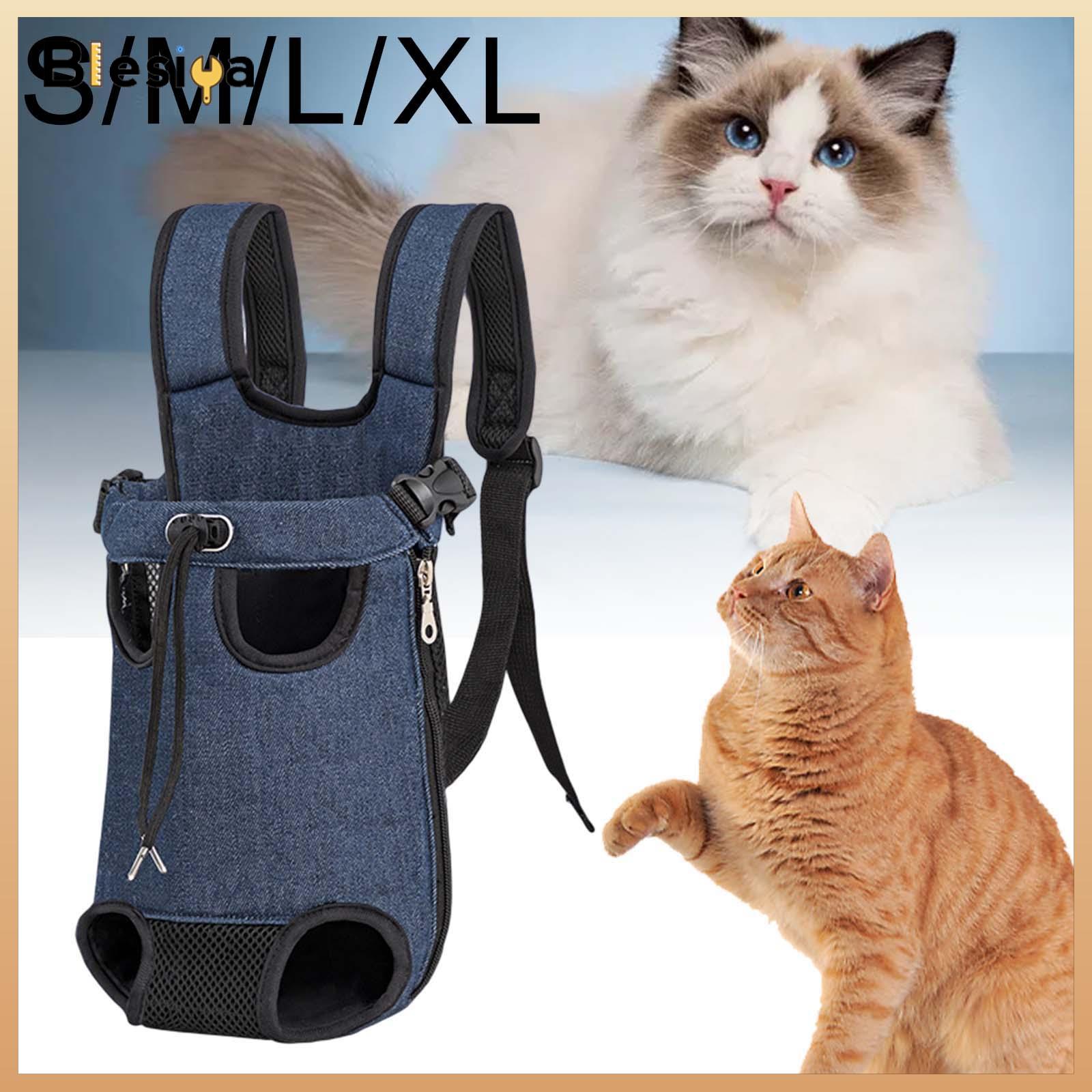 Dog Backpack Front Adjustable Shoulder Strap Legs Out Pet Carrier Dog Knapsack Front Bag for Going Out Outdoor Travelling Biking ราคา 1,483 บาท*ส่งฟรี