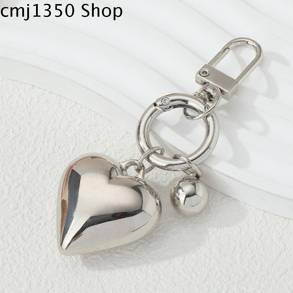 CMJ1350 Trái Tim Lớn Móc Khóa Trái Tim Kim loại Thời trang Phụ kiện kim loại Vòng chìa khóa quả bóng nhỏ hình trái tim lớn dây chuyền túi Hợp kim Móc khóa hợp kim thời trang Trang trí túi xách