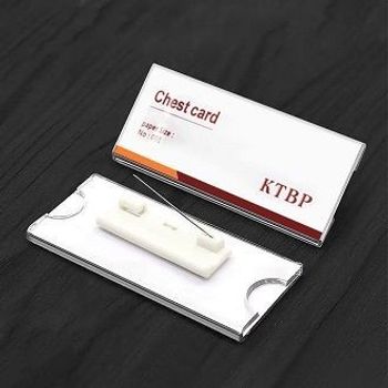 Acrylic Combo 10 Bảng tên Thẻ Tên nhân viên cài áo, 70x25mm